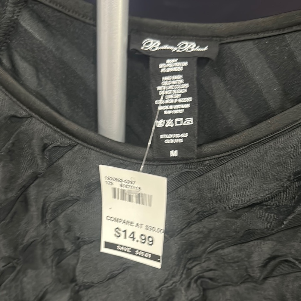 Black Ruffled Short Sleeve Top - Picture 2 of 6